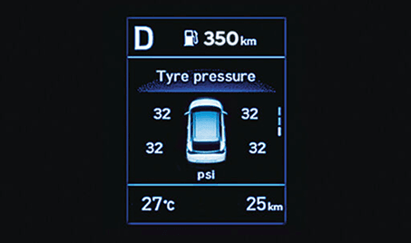 Tyre pressure monitoring system for elevated awareness.